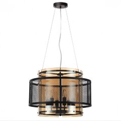 8007/6 MODERNI LN24 черный/черный, золотой металл/металл, стекло Люстра подвесная Е14 6*40W 220V Zarina 8007/6 MODERNI LN24 черный/черный, золотой металл/металл, стекло Люстра подвесная Е14 6*40W 220V Zarina