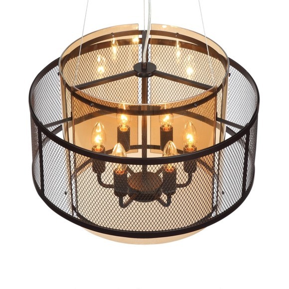 8007/6 MODERNI LN24 черный/черный, золотой металл/металл, стекло Люстра подвесная Е14 6*40W 220V Zarina