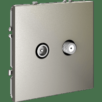 Розетка телевизионная встраиваемая VOLTUM S70 оконечная TV+SAT, (шелк)