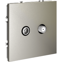 Розетка телевизионная встраиваемая VOLTUM S70 оконечная TV+SAT, (шелк)