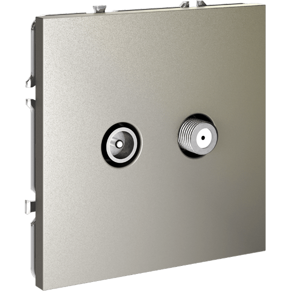 Розетка телевизионная встраиваемая VOLTUM S70 оконечная TV+SAT, (шелк)