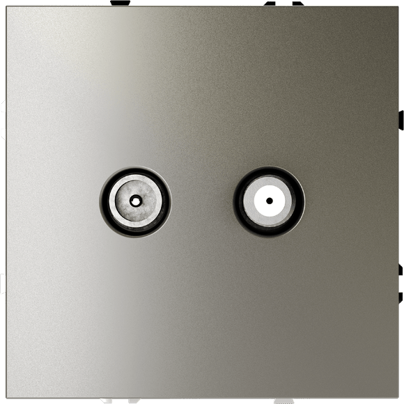 Розетка телевизионная встраиваемая VOLTUM S70 оконечная TV+SAT, (шелк)