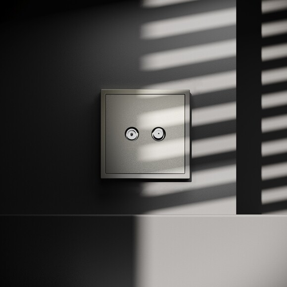 Розетка телевизионная встраиваемая VOLTUM S70 оконечная TV+SAT, (шелк)