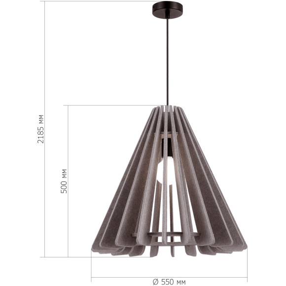 SL3002.403.01 Светильник подвесной ST-Luce Черный/Бежевый E27 1*60W SENTITO