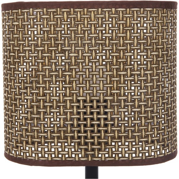 8200/1T COUNTY LN25 кофейный/коричневый, дерево/текстиль Настольная лампа E27 1*60W 220V MADERANA