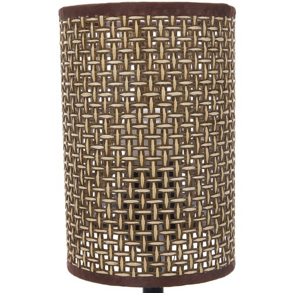 8200/1T COUNTY LN25 кофейный/коричневый, дерево/текстиль Настольная лампа E27 1*60W 220V MADERANA