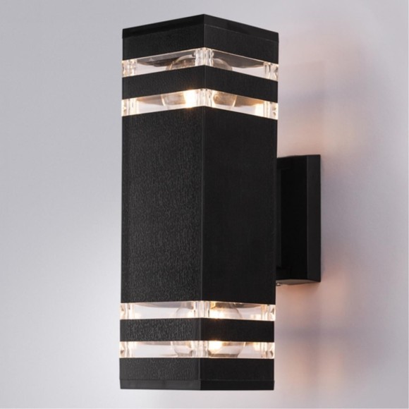Уличный настенный светильник Arte Lamp A4421AL-2BK HADAR IP44 под лампы 2xE27 20W Уличный настенный светильник Arte Lamp A4421AL-2BK HADAR IP44 под лампы 2xE27 20W
