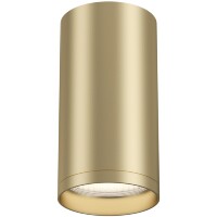 Накладной потолочный светильник Maytoni Focus S C052CL-01MG лампа GU10 или LED модуль макс. 10Вт, золотой матовый алюминий, спот цилиндр диаметром 52 мм и высотой 100мм, направленный свет