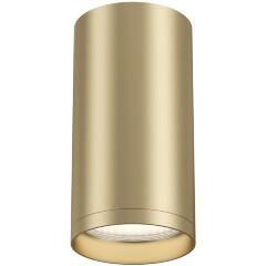 Накладной потолочный светильник Maytoni Focus S C052CL-01MG лампа GU10 или LED модуль макс. 10Вт, золотой матовый алюминий, спот цилиндр диаметром 52 мм и высотой 100мм, направленный свет