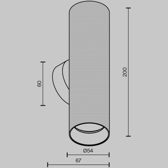 Настенный светильник (бра) Technical C080WL-02-GU10-MG