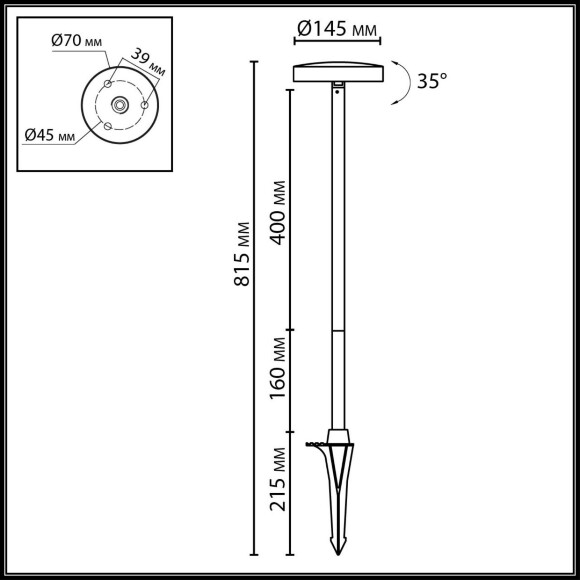 7189/6GL NATURE ODL26 Ландшафтный светильник поворотн. черный/металл IP65 LED 6W 3000K 110° 220V-240V DISC 7189/6GL NATURE ODL26 Ландшафтный светильник поворотн. черный/металл IP65 LED 6W 3000K 110° 220V-240V DISC