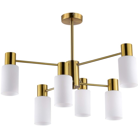 SLE1139-302-06 Светильник потолочный Латунь/Белый E14 6*60W GESSI