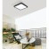 Eglo Argolis 2 900281 Уличный настенно-потолочный квадратный LED-светильник в стиле минимализм, основание черная сталь, плафон белый матовый акриловый рассиватель, 20,5 Вт, 3000К, 2400 лм, CRI80, 220В, IP44, 285x285x30 мм