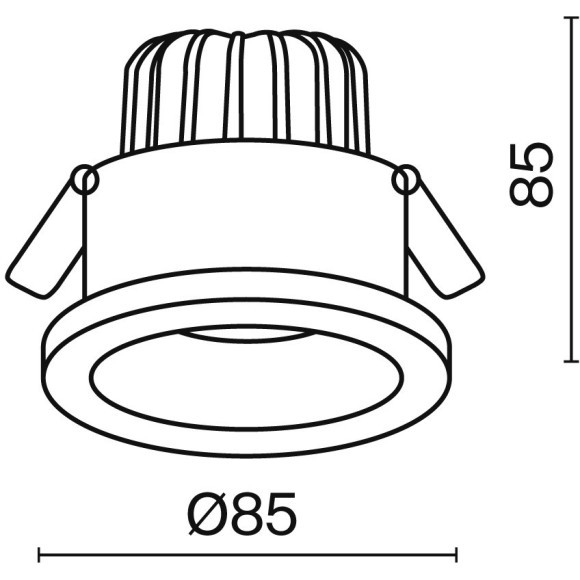 Встраиваемый светильник Technical DL034-L12W3K-D-B