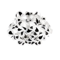 10595/530C Black Loft IT CLIZIA потолочный светильник под сменные лампы E27, 3 лампы, черное металлическое основание, черно-белые пластиковые плафоны, Ø530 мм, высота 250 мм, IP20