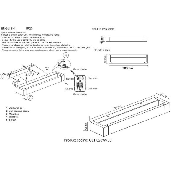 Бра Crystal Lux CLT 028W700 BL Бра Crystal Lux CLT 028W700 BL
