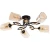 Arte Lamp Glamore A5076PL-5BK Потолочная современная люстра диаметром 62 см, черный металл, плафоны 5шт, янтарное стекло, лампы E27 5шт до 60Вт IP20 220В, возм. раздельного включения рожков и смены направления плафонов