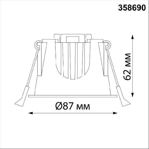 Встраиваемый светильник Novotech 358690 KNOF светодиодный LED 10W