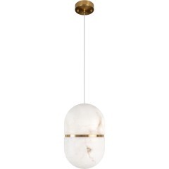 10553/M LOFT IT YUM ACRYLIC Подвесной светильник, бронзовое металлическое основание, бежевый акриловый плафон, 1 × G9, до 40 Вт, IP20