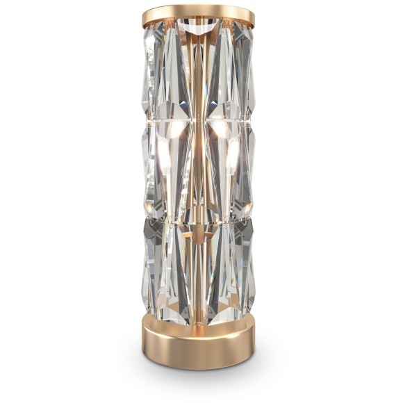 Интерьерная настольная лампа хрустальная с выключателем Puntes MOD043TL-02G