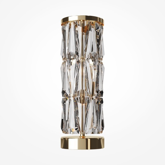 Интерьерная настольная лампа хрустальная с выключателем Puntes MOD043TL-02G