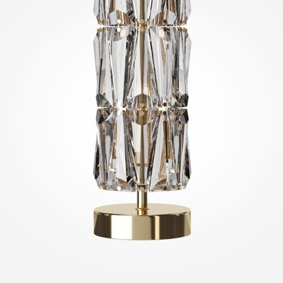 Интерьерная настольная лампа хрустальная с выключателем Puntes MOD043TL-02G