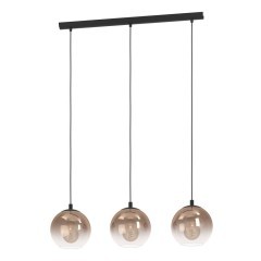 901924 EGLO ARISCANI 1 Подвесной светильник с 3 лампами E27, 180Вт, сталь/стекло, черный/медный 901924 EGLO ARISCANI 1 Подвесной светильник с 3 лампами E27, 180Вт, сталь/стекло, черный/медный