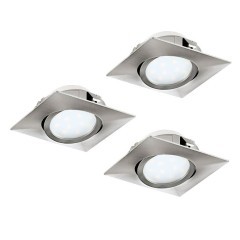 95846 Встраиваемые светильники PINEDA, 3X4,9W (LED), L84, B84, ET40, пластик, матовый никель 95846 Встраиваемые светильники PINEDA, 3X4,9W (LED), L84, B84, ET40, пластик, матовый никель