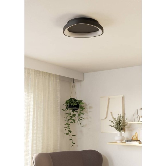 901584 Светод потолочн свет-к LORETELLO, 12W(LED), пластик, сталь, черный, 2700-6500K, 1440lm