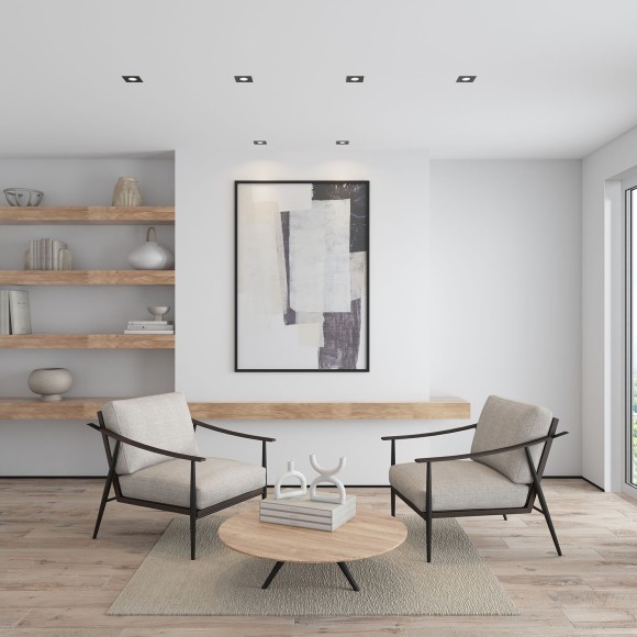 DK3021-BK Встраиваемый светильник IP20 макс 10Вт GU5.3 черный пластик