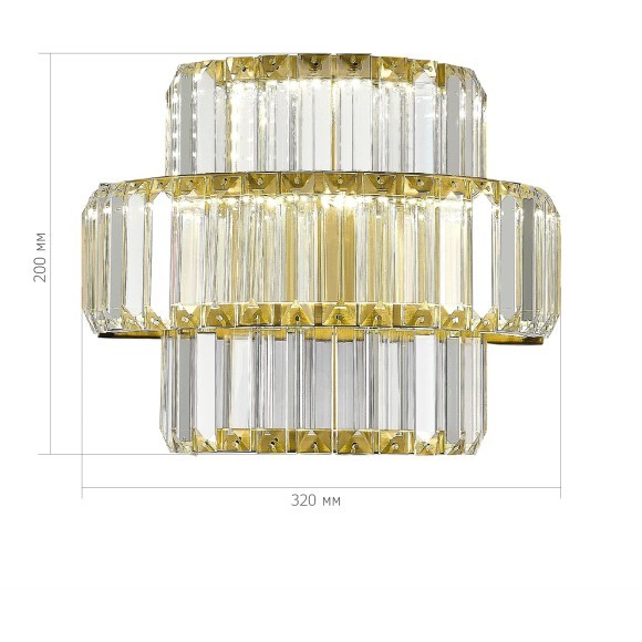 SL1622.311.01 Светильник настенный ST-Luce Латунь/Прозрачный LED 1*21W 4000K TIVOLI SL1622.311.01 Светильник настенный ST-Luce Латунь/Прозрачный LED 1*21W 4000K TIVOLI