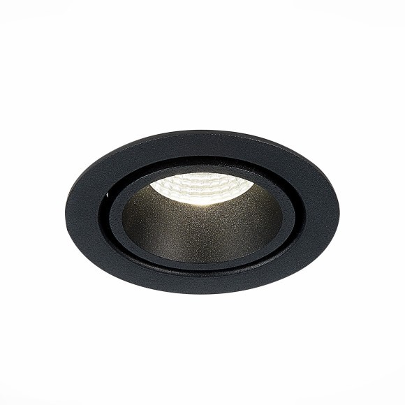 ST705.438.10 Св-к встр. Черный LED 1*10W 3000K 750Lm Ra90 38° IP20 D102xH85 170-240V Встраиваемые светильники