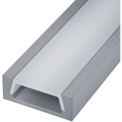 ST017.129.01.1 Накладной профиль с рассеивателем (Комплект: Рассеиватель 2м; Заглушки 2шт; Монтажная Светодиодные ленты