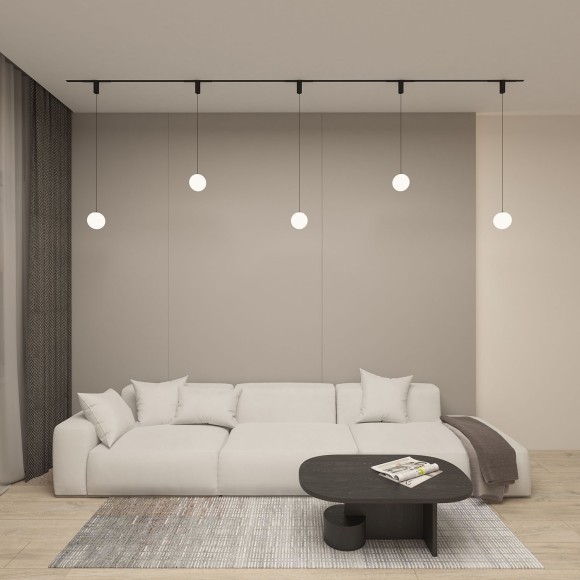 DK8052-BK Трековый магнитный светодиодный SMART (TUYA, Алиса, Wi-Fi, пам. настроек) светильник Denkirs SMART 220V CRI90+ 3000-6000К 450Лм 360° 5Вт