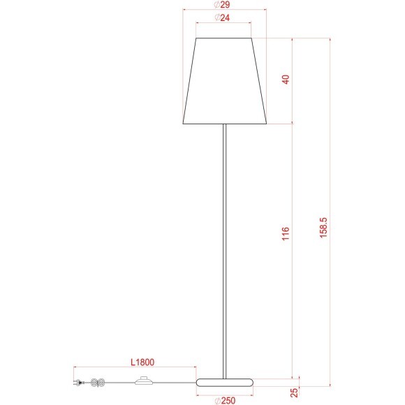Торшер Arte Lamp ALEA A5068PN-1BK