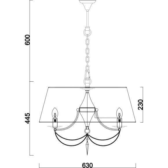 Люстра подвесная Freya FR2908-PL-05C-BZ Garcia под лампы 5xE14 40W Люстра подвесная Freya FR2908-PL-05C-BZ Garcia под лампы 5xE14 40W