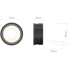 DK3000-7W-BK Светодиодный модуль черный 7Вт 3000К 630Лм RA80 60° IP20 220V (замена ламп MR16 цоколей GU10 и GU5.3)
