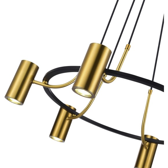 SL1215.403.06 Светильник подвесной ST-Luce Черный, Латунь/Латунь GU10 6*5W 4000K TALIA