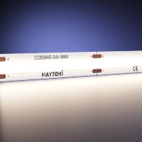 Maytoni 201076 Светодиодная лента, 5 метров, ширина 8мм серия ULTRA COB 24V 12Вт/м 1205Лм/м 4000К IP20 CRI90 180° кратность резки 41мм, раб. температура -30...+60°С