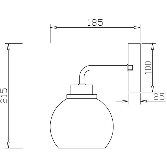 Бра Freya FR5176WL-01BS Neptune под лампу 1xE14 60W