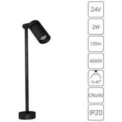 Подсветка витрин с регулируемым углом света 15-40 град Arte Lamp Presto A6196LT-1BK