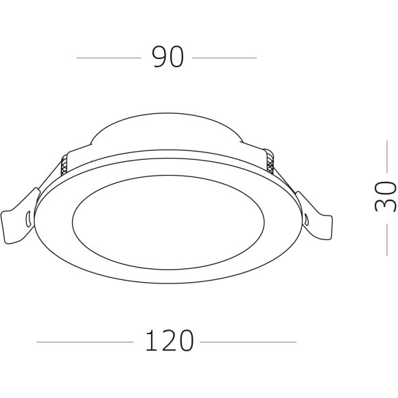 ST210.548.12 Св-к встр. Белый LED 1*12W 4000K 900Lm Ra80 110° IP20 D120xH30 220-240V Встраиваемые светильники