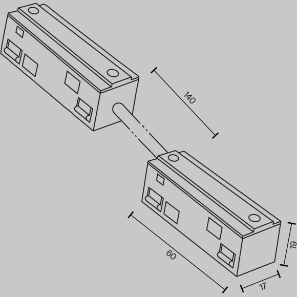 Гибкий соединитель питания 15см Maytoni Exility TRA034CPC-42W-15-1