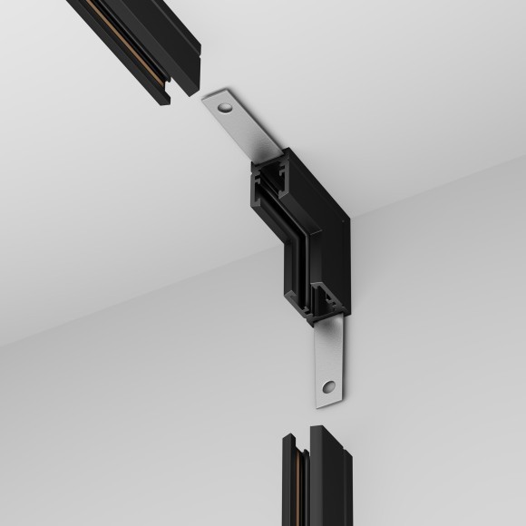 Угловой коннектор с потолка на стену для накладного шинопровода серии Maytoni Levity TRA184ICL-11B