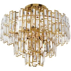 Потолочная люстра хрустальная Mintaka A1005PL-10GO Потолочная люстра хрустальная Mintaka A1005PL-10GO