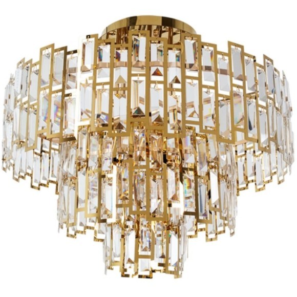 Потолочная люстра хрустальная Mintaka A1005PL-10GO
