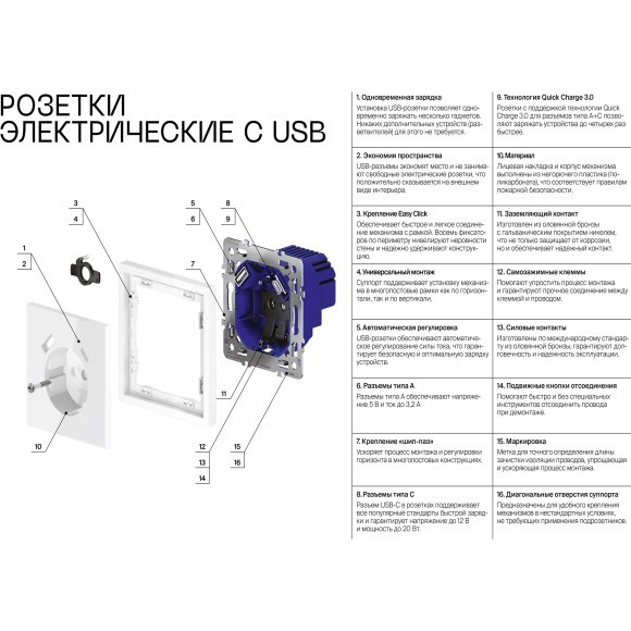 VLS040404 Розетка встраиваемая с заземлением и защитными шторками и с двумя USB A+A Зарядками TYPE-А. Ток 16 Ампер (3500 Ватт) шелкового цвета VOLTUM S70 (шелк) VLS040404 Розетка встраиваемая с заземлением и защитными шторками и с двумя USB A+A Зарядками TYPE-А. Ток 16 Ампер (3500 Ватт) шелкового цвета VOLTUM S70 (шелк)