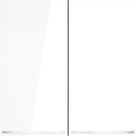 Проходной переключатель встраиваемый VOLTUM S70 двухклавишный с подсветкой 10А, (белый глянцевый)