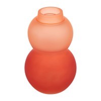 421352 Ваза декоративная BEVATO,  H225, ?140, стекло, красный, розовый сатиновый