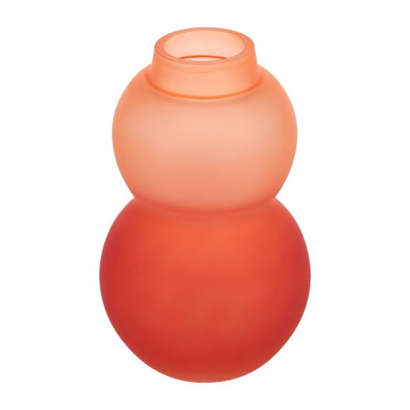 421352 Ваза декоративная BEVATO,  H225, ?140, стекло, красный, розовый сатиновый